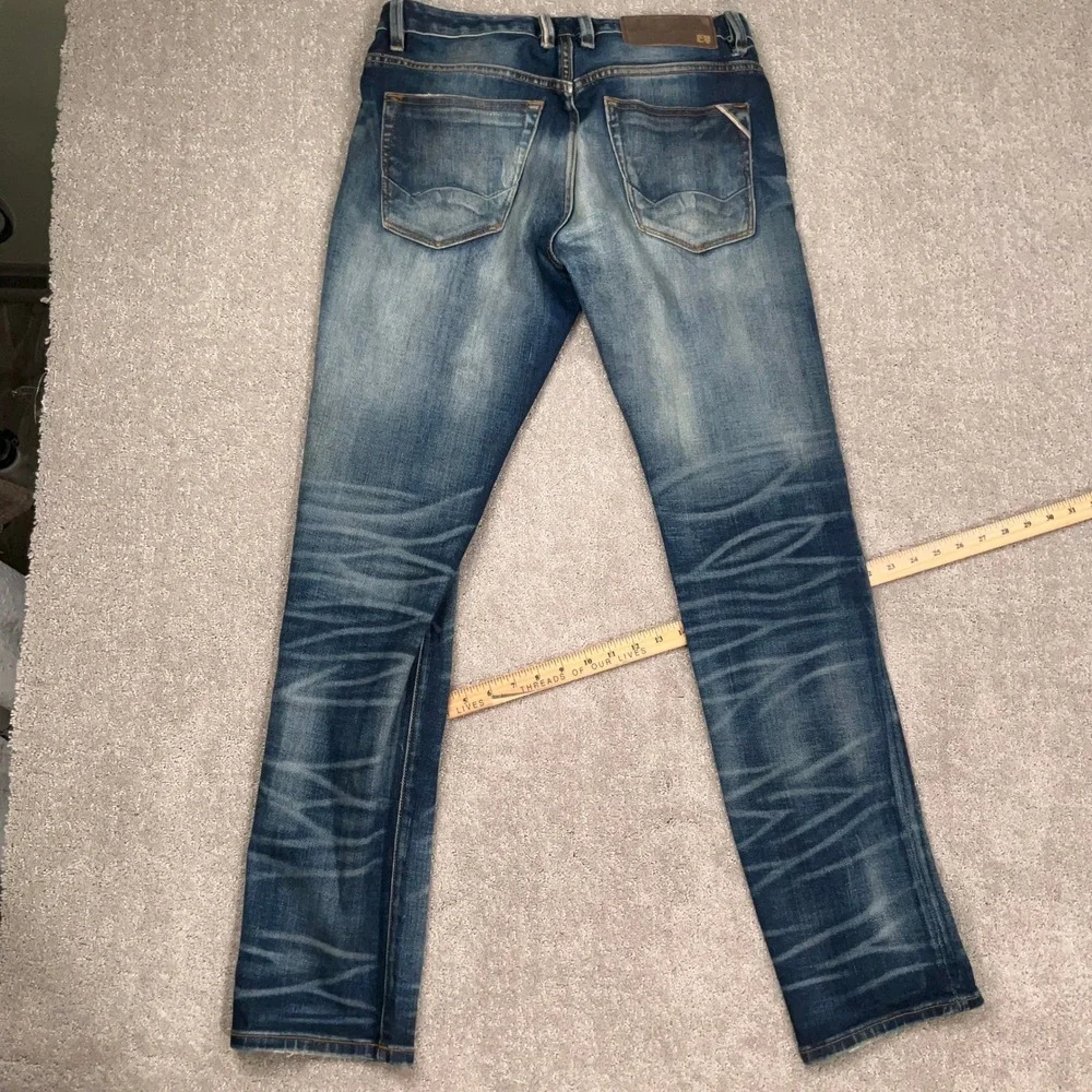 Cult of Individuality Jeans Mens 31x34 Blue Buckle 8 Distressed Slim